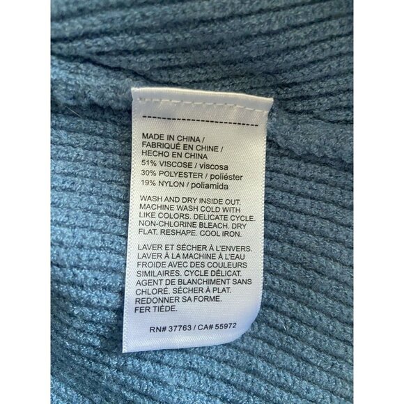 NWT Ella Rafaella Sweater Pullover Blue Size Large Petite LP New - Picture 4 of 4